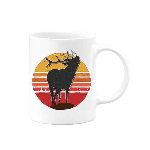 Elk Coffee Mug, Elk Sunset, Elk Hunting Mug, Rustic Mugs, Rustic Decor, Hunting Gift, Coffee Gift, Elk Hunting, Gift For Him, Hunting Cup - Chase Me Tees LLC
