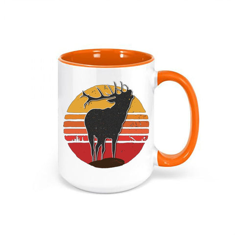 Elk Coffee Mug, Elk Sunset, Elk Hunting Mug, Rustic Mugs, Rustic Decor, Hunting Gift, Coffee Gift, Elk Hunting, Gift For Him, Hunting Cup - Chase Me Tees LLC