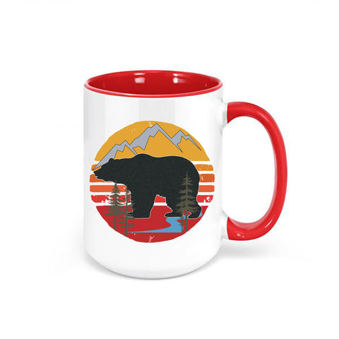 Bear Coffee Mug, Bear Sun, Rustic Mugs, Bear Lover, Gift For Bear Hunter, Bear Gift, Hunting Coffee Mug, Bear Cup, Sublimated Design - Chase Me Tees LLC