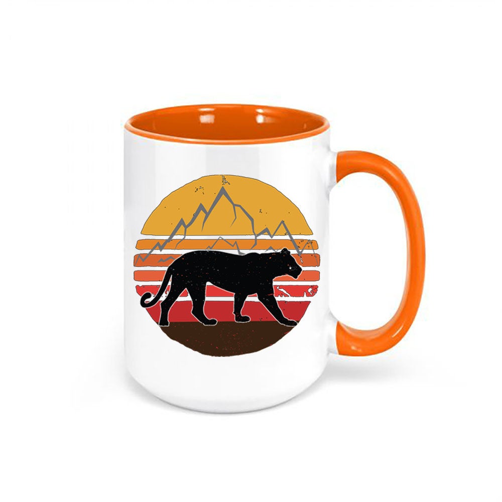 Mountain Lion Mug, Lion Sunset, Lion Coffee Mug, Panther Lover, Mountain Lion Gift, Lion Gift, Sublimated Design, Dishwasher Safe Mug - Chase Me Tees LLC