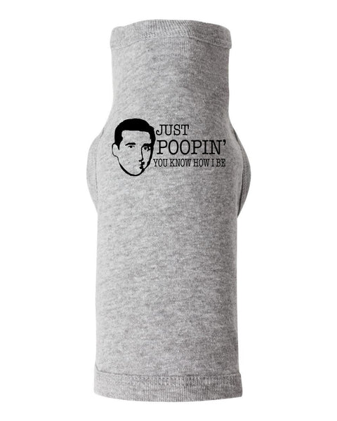 The Office Dog Shirt, Just Poopin' You Know How I Be, Michael Scott Dog Shirt, Funny Dog Tee, Gift For Dog, Dog Clothing, Funny Puppy Shirt - Chase Me Tees LLC