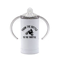Dirt Bike Sippy Cup, From The Bottle To The Throttle, Racing Baby Cup, Baby Motorcycle Sippy Cup, Sublimated Design, Dirt Bike Baby Cup - Chase Me Tees LLC