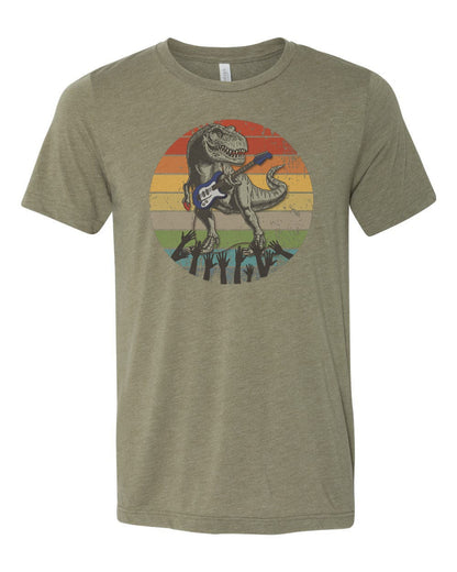Guitar T Shirt, Guitar Dino, Guitar Shirt, Funny Guitar Shirt, Dinosaur Playing Guitar, Electric Guitar Shirt, Lead Guitarist Shirt, T-Rex - Chase Me Tees LLC