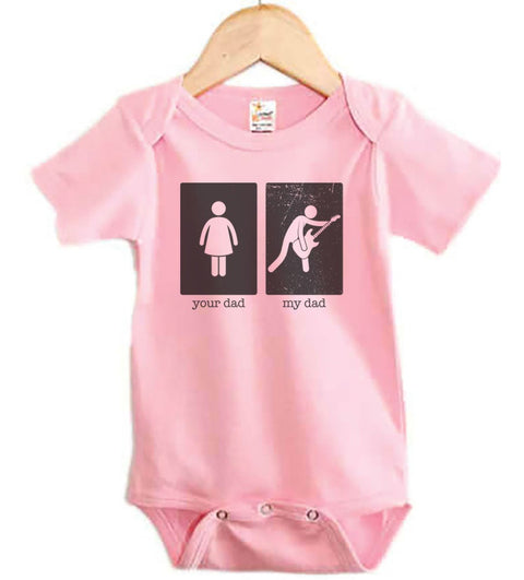 Guitar Onesie, My Dad Your Dad, Musician Onesie, Baby Guitar Outfit, Guitar Dad, Guitar Bodysuit, Super Soft, Sublimated Design, Guitar Baby - Chase Me Tees LLC