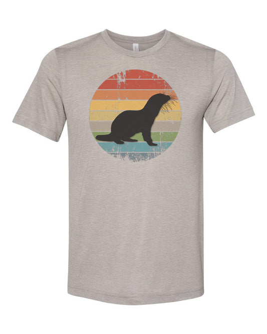 River Otter Shirt, Otter Sunset, Otter Gift, Sublimated Design, River Shirt, Sunset T-shirt, Animal Apparel, Gift For Him, Otter Lover - Chase Me Tees LLC